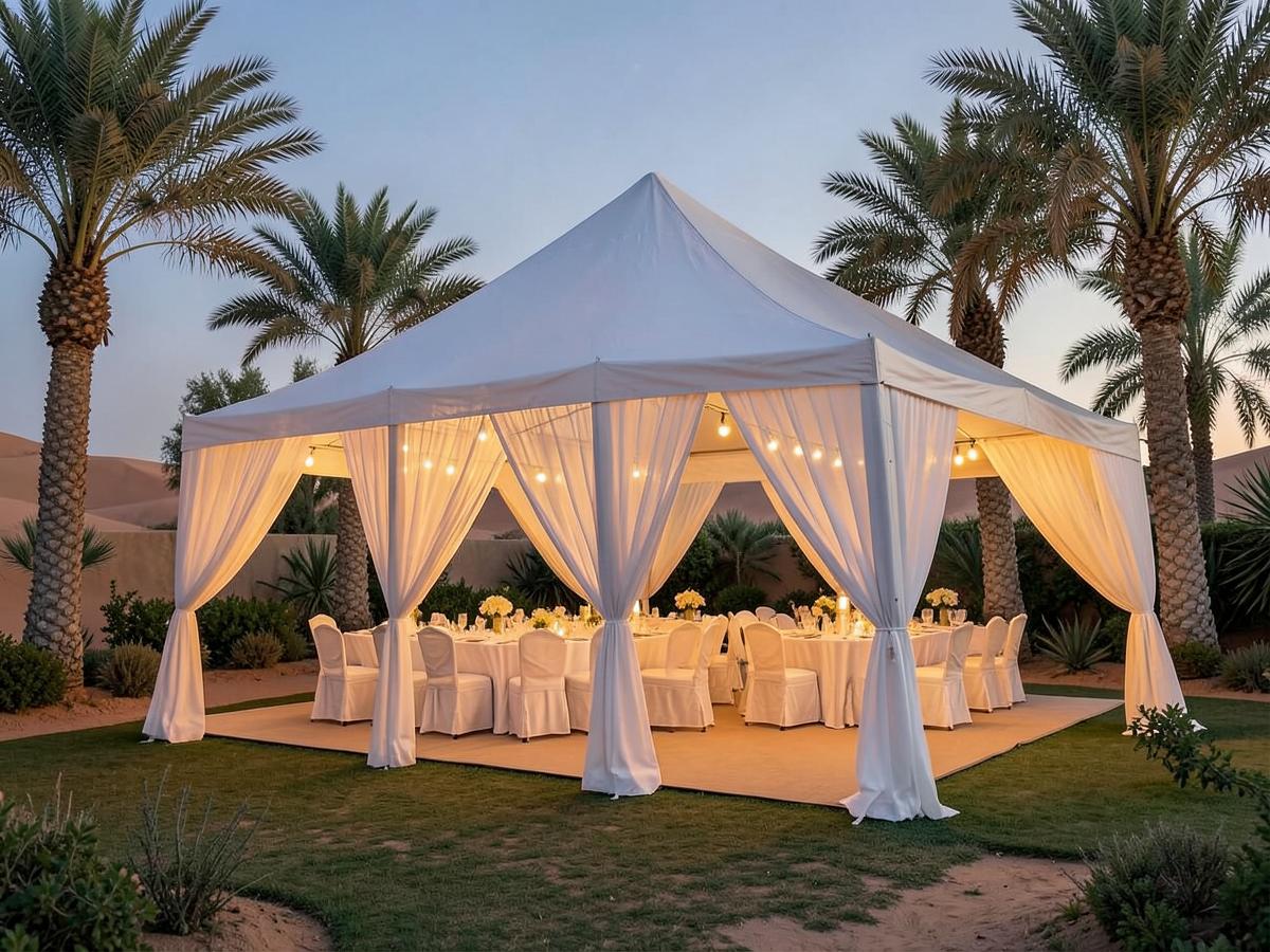Luxury outdoor event tent and canopy rental in Saudi Arabia